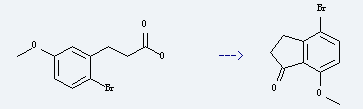 3-(2-Bromo-5-methoxyphenyl)propanoic acid can produce 4-Bromo-7-methoxy-indan-1-one